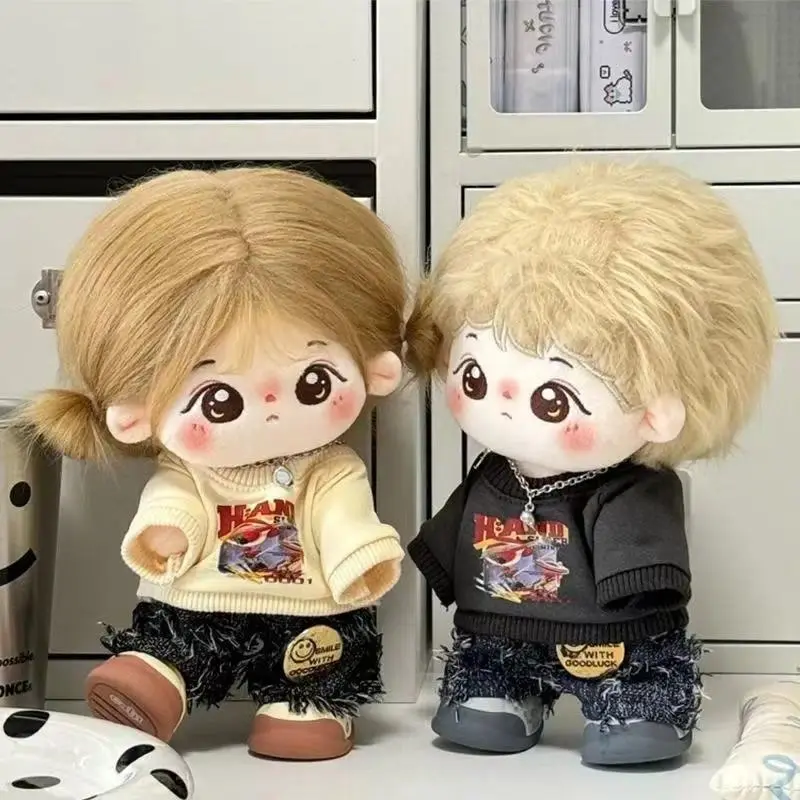 Cool 20cm Doll Clothes Set for Cotton Plush Dolls Cute Outfit for Unisex Dolls Replacement Dress-Up