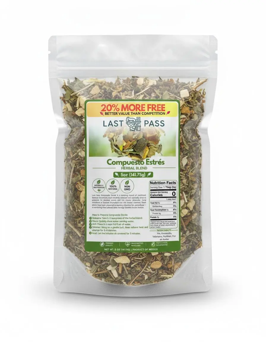 Stress Relief Compound Herbal Blend 5 oz | Compuesto Estrés
