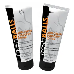 Lotion Anti-Chafing Comfort Men's Soothing Cream to Powder Ball Deodorant and Hygiene for Groin Area, 3.4 fl oz (Pack of 2)