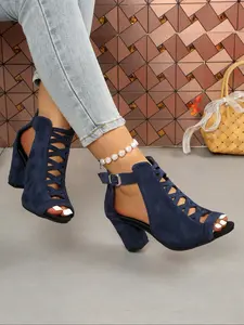 Elegant Women's High Heeled Shoes, Roman Sandals Comfortable Spring Summer Single Shoe Design, Fashion Casual Shoes for Party and Daily Wear, Elegant Fashionable Sandals