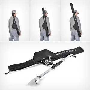 Portable Folding Fishing Rod Bag, Durable Travel Organizer for Fish Hooks & Accessories, Essential Gear Storage Solution