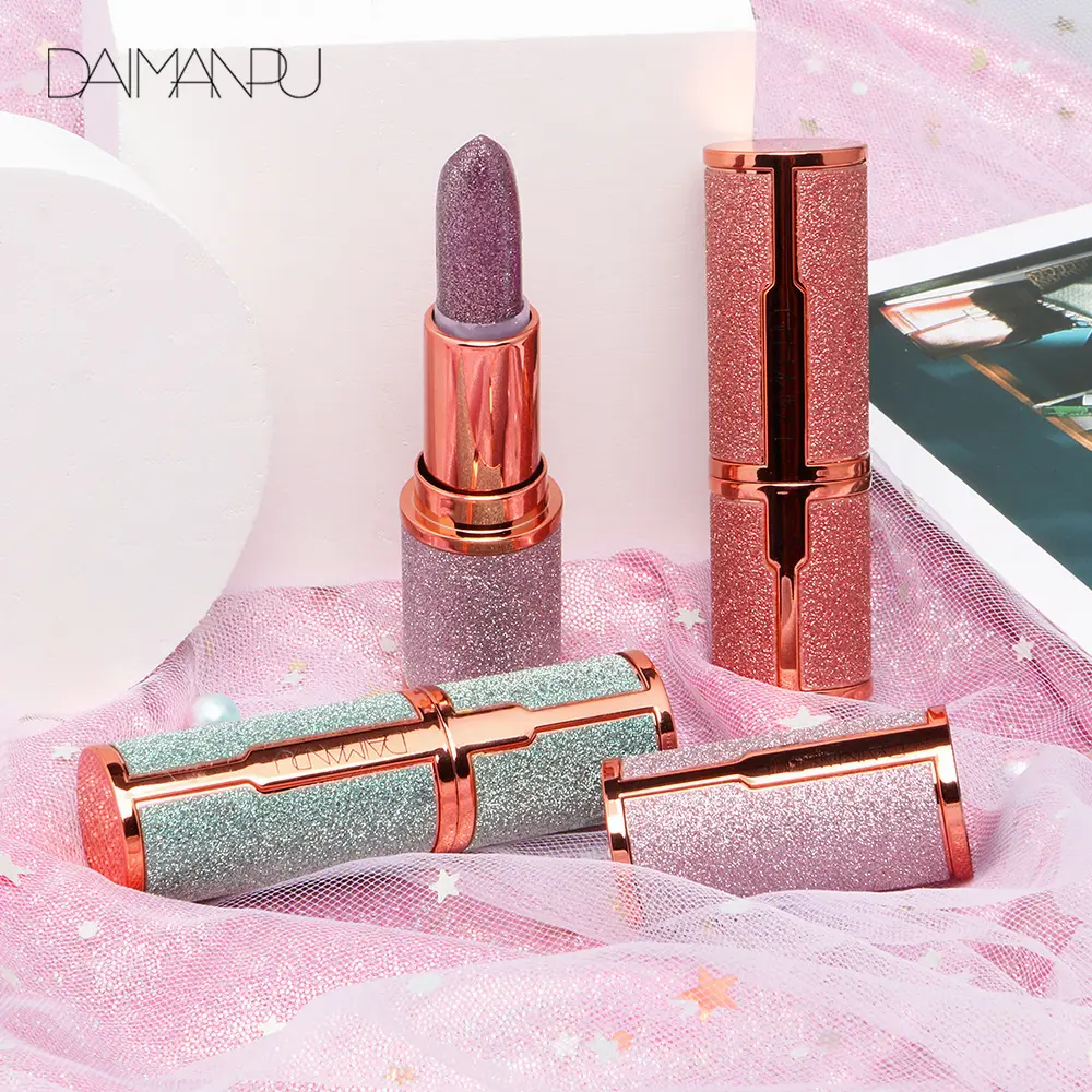 Daimanpu Starry Sky Lipstick Domestic Girl Student Party Color Changing Moisturizing and Nourishing Temperature Sensitive Jelly Lip Lacquer Beauty Makeup