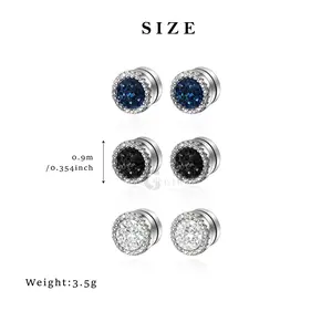 GGIRL Magnetic Stud Earrings Feature An Eye-Catching Circular Halo Design. Available In Unisex Styles, They Are Perfect For Both Casual And Formal Occasions And Are Comfortable To Wear Without The Need For Pierced Ears.