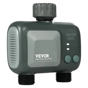 WiFi Sprinkler Timer, 2 Outlets, Smart Hose Faucet Water Timer with Brass Inlet, APP Control via 2.4Ghz WiFi or Bluetooth, Voice Control with Alexa and Google Assistant, IPX6 for Yard Watering