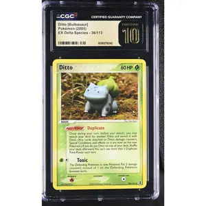 2005 EX Delta Species Ditto Bulbasaur 36/113 CGC PRISTINE 10 POP 3