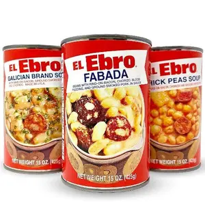 El Ebro Canned Potages Variety Bundle, Pantry Packaged Food Including El Ebro Canned Beans