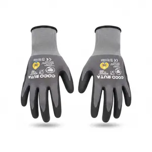 6/12 pairs Coco Ruta Work Gloves Nitrile Grip Breathable Lightweight Safety Gloves 34-874
