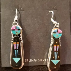 Corn Maiden Inlay Earrings - Handcrafted Jewelry for Women