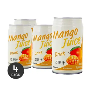 4 Pack Wei Chuan Mango Juice Drink, 330ml Cans - Refreshing Tropical Flavor