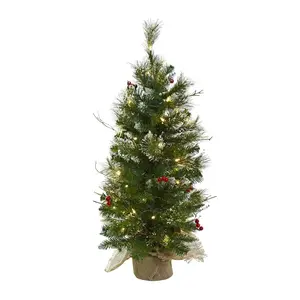 3' Christmas Tree with Berries by Nearly Natural