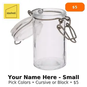 Small Custom Name Jar (2 oz) — Front Included | All-Over +$2 | Glitter +$5 — Stashed