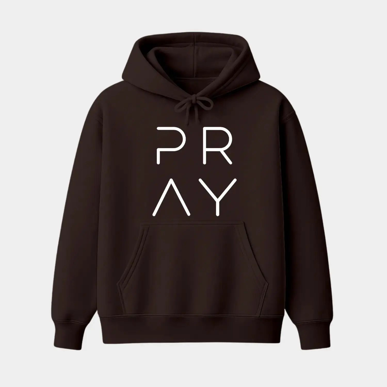 PRAY Hoodie, Minimalist Christian Hoodie, Faith-Based Streetwear Pullover, Religious Graphic Hoodie, 100% Cotton Casual Apparel