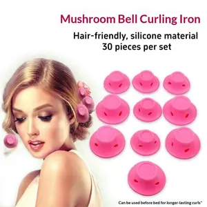 Mushroom Curling Iron Lazy Bell Hair Roller Silicone Rollers Sleep Safe No Damage Hair Styling Tool