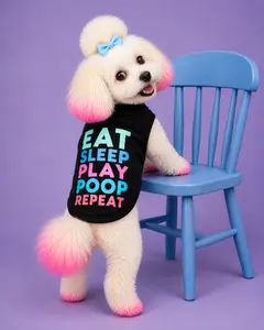 Breathable cool cotton tee for dogs in summer