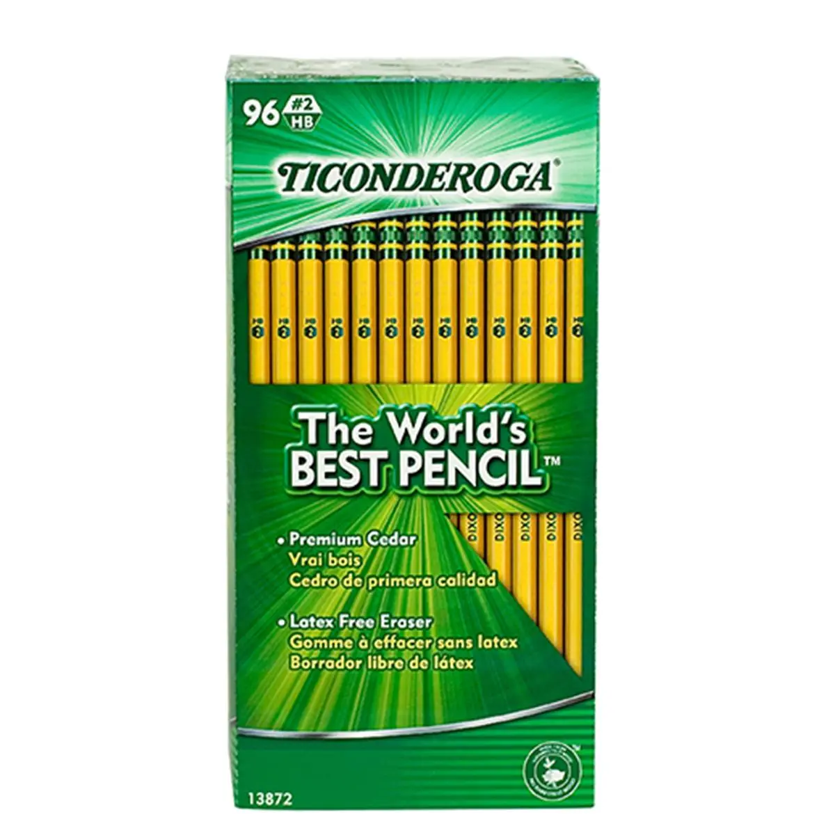Dixon Ticonderoga Original Wooden Pencils, DIX13872 Unsharpened Pencils, 96-Count Box, Wooden Pencil Pencils