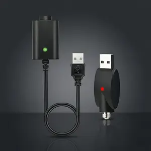 Intelligent 510 Threaded USB Charger Cable for Touch Pens & Portable Welders, PVC Material, LED Indicator, Overcharge Protection