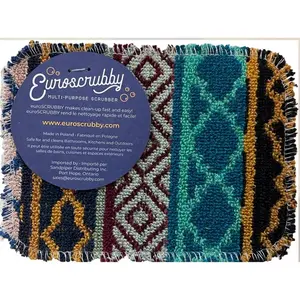 Euroscrubby 1036601 6 in. Medium Duty Scrubber for Kitchen & Bath - Pack of 50