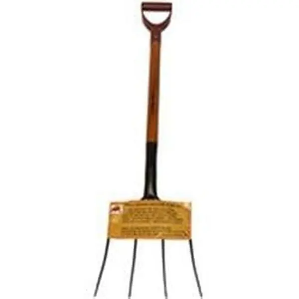 Bull Gater Magna Manure Fork, 8X Size, 4 Metal Tines