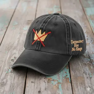 No Kings in America Hat, Anti Trump Baseball Cap, Political Hat, Anti Maga Hat, Crown No Kings Hat, Washed Color Hat, Nope Kings Hat