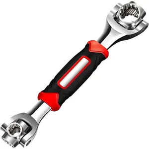 52 in 1 Universal Socket Wrench, 52 in 1 Socket Spanner Wrench with 360 Rotating , Chrome Vanadium Steel, Non-Slip Handle, Suitable for Automotive, , and Furniture Repairs