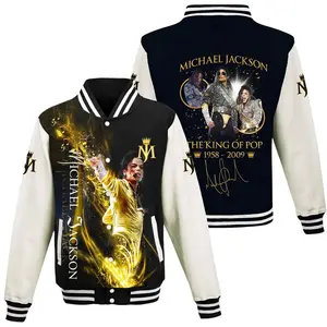 Michael Jackson Fan Baseball Jacket – Retro Music Streetwear