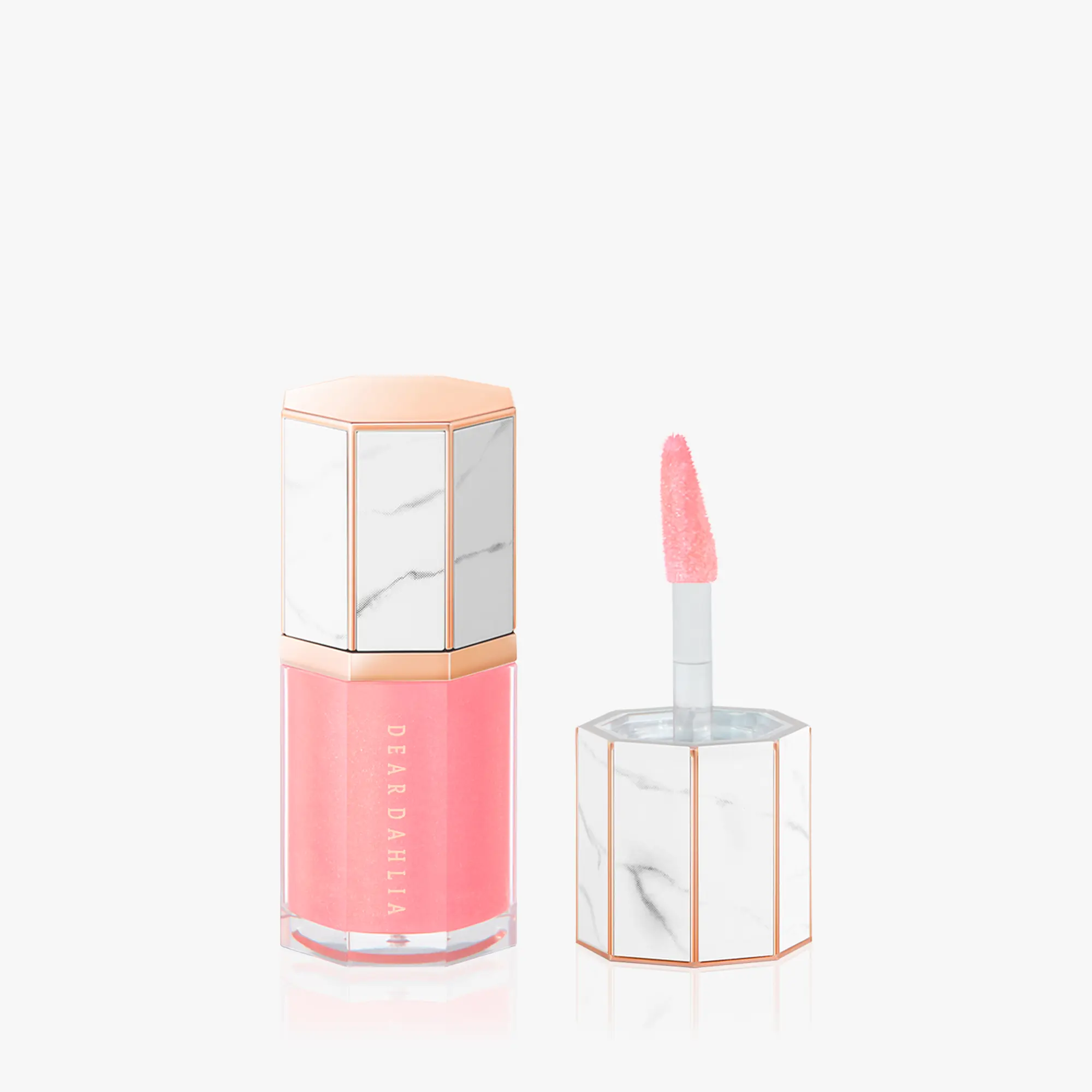 DEARDAHLIA (Dear Dahlia) Paradise Aurora Shine Luxury Hydrating Lip Oil Treatment - Organic Vegan Daily Lip Care with Argan Oil, Shea Butter, Lavender, Menthol, Shimmer Finish, Lightweight, Non-Sticky, 0.21 fl oz, Shiny Lip Oil, Moisture