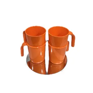 Orange Cups 350ML Set of 4 Tableware - Drinkware Lightweight Reusable