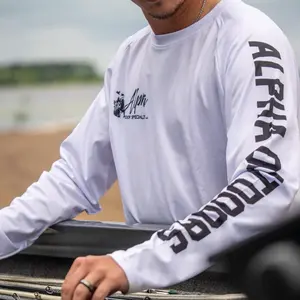 White Long Sleeve Fishing Shirt
