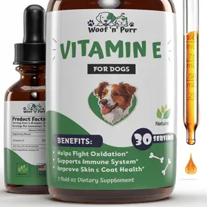 Vitamin E + Hemp Oil for Dogs – Skin & Coat Support, Calming Aid, Joint Support, Immune Health – 30 Servings - Woof 'n' Purr