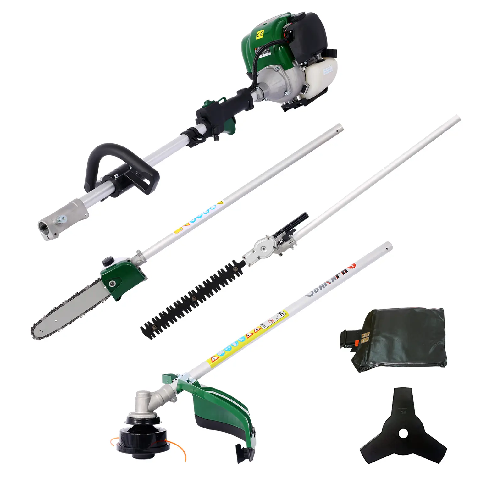 4-in-1 Multi-Functional Gas Garden Tool System 38CC 4-Stroke EPA Compliant Pole Saw Hedge Trimmer Grass Trimmer Brush Cutter for Yard Lawn Landscaping Outdoor Power Equipment Set, Home Furniture and Household Product Search Terms
