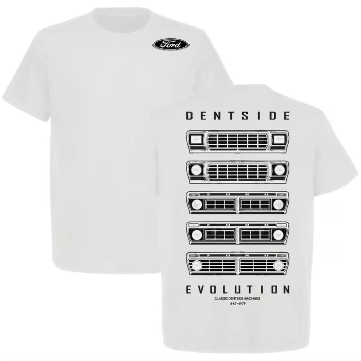 Ford Dentside Evolution T-Shirt – Classic 1967–1969 Truck Grille Graphic Tee, Vintage Ford Pickup Lover Shirt, Retro Streetwear Gift for Men