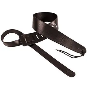 ChromaCast Black Faux Leather Adjustable Guitar Strap for Electric, Acoustic and Bass Guitars