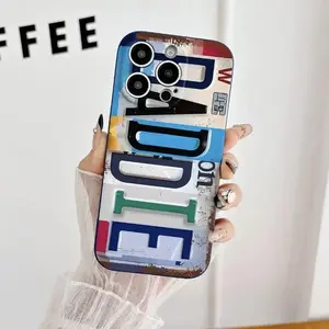BADDIE patterned TPU shockproof soft case withlicense plate design, compatible with iPhone17/16/15/14/13/12/11/X/XS/XSMAX/17E,anti-shockand drop-proof phone case, a holiday gift forfriends, family, and yourself 011