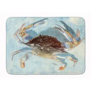 Carolines Treasures  Blue Crab Machine Washable Memory Foam Mat