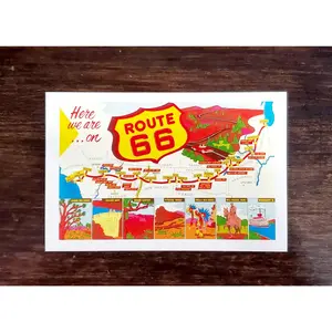 Here We Are Route 66 Postcard