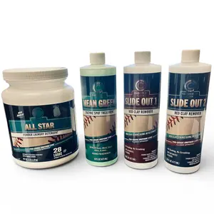 Player's Kit - Revolutionize your baseball uniform cleaning game. Same formulas trusted by MLB Clubhouses since 2005. 3.5lbs of All Star Uniform detergent, 16oz Mean Green enzyme stain treatment, 16oz of Slide Out 1 and Slide Out 2 red clay stain remover.