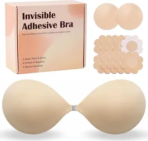 Magnetic Sticky Bra for Women, Push Up Adhesive Bra with Strong Magnet Clasp, Invisible Backless Strapless Bra wireless