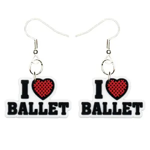Ballet Ballerina Earrings Hypoallergenic Silver Plated Fishhooks Yazzle Dazzle Dance Tutu Slippers