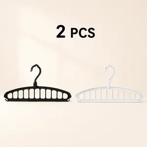 2-Pack Anti-Slip Magic Clothes Hangers, 360-Degree Rotatable 11-Hole Space-Saving Dual-Use Racks, Vertical-Horizontal Convertible Closet Organizers for Bedrooms, Small Apartments