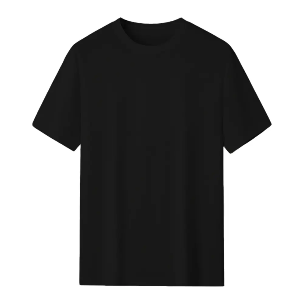 100% cotton T-shirt, pure black, suitable for both men and women