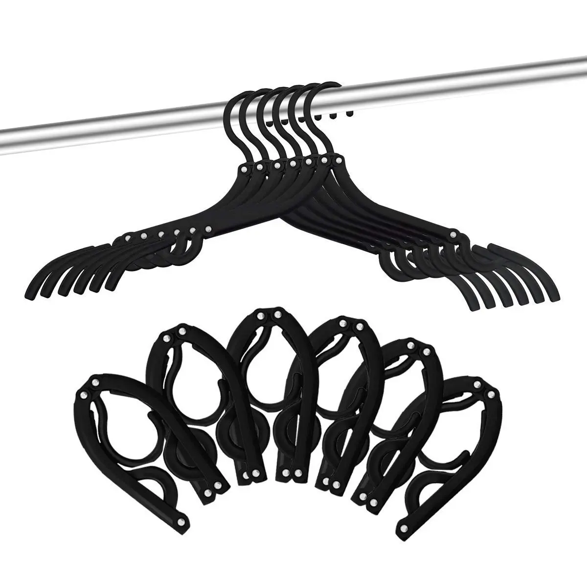 12Pcs/Set Travel Hangers,Cruise Ship Essentials,Portable Folding Clothes Hangers,Travel Accessories,Foldable Clothes Drying Rack,Christmas Party Gifts,Hand Tools Kits
