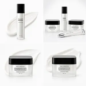 Authentic Relumins Ageless Set – Hydrating Face Cream, Overnight Mask, Smoothing Serum & Skin Tool for a Complete Daily Routine – Soft, Even, Refreshed Look – Lightweight for All Skin Types