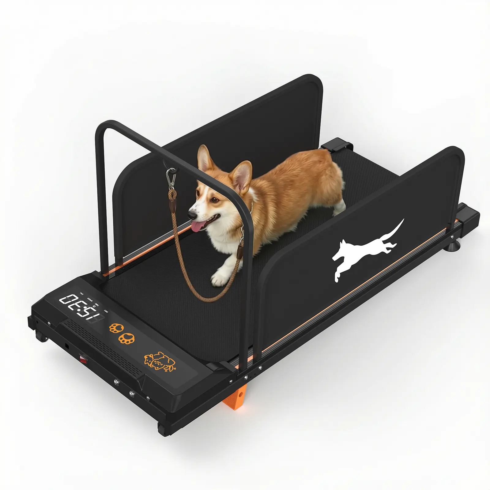 Compact 2-in-1 Pet Treadmill for Dogs, Indoor Dog Exercise Equipment, 2.5HP Quiet Motor, Side Guards, Leash Support, Anti-Slip Belt, 6% Incline, 265 lbs Capacity, Remote Control