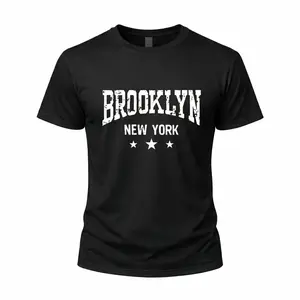 HAGBDH Cotton Oversized T-shirt Tee Unisex Graphic Print Vintage City Letter Shirt Casual Streetwear Top for Everyday Wear and Travel Outfit