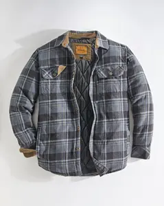 Quilt Lined Brushed Flannel Shirt Jacket