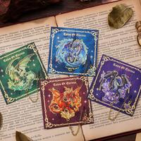 4 pcs Dragon Series Bookmarks