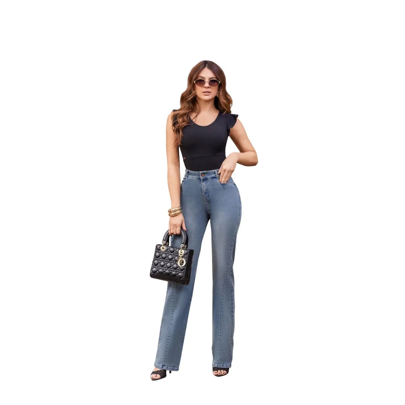 1611 Carisma Colombian Denim Pants - Day Wear Bottom with Flattering Fit