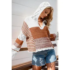 Carya Crochet Hooded Sweater