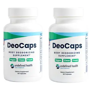 DeoCaps 2-Pack Body Deodorizing Supplement with Chlorophyllin Sage Magnesium & Zinc for Odor & Sweat Relief Vegan Clean Fresh Made in the USA