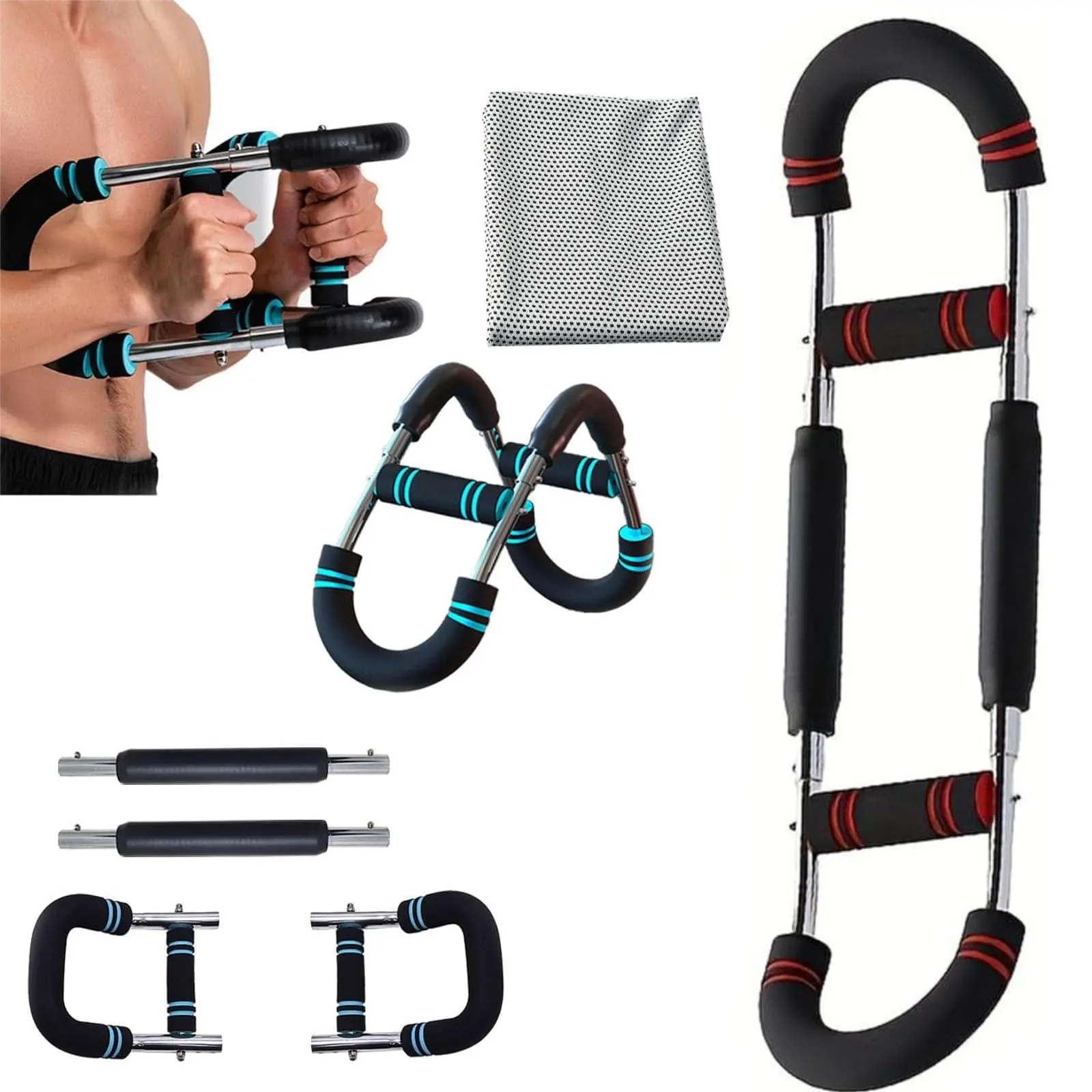 Twister Arm Trainer, Adjustable Chest Workout Equipment, Portable Spring Resistance Home Fitness Equipment